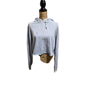 Soul Cycle sky blue crop hoodie, size small